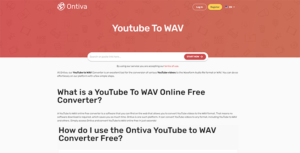 Ontiva YouTube To WAV Converter