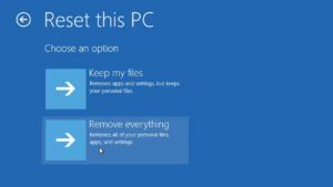 Reset the PC or Reinstall Operating System