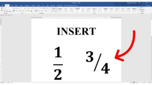 Typing Fractions in Word Easily